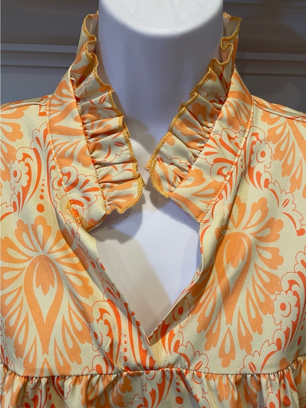 Smock Style Ruffle Neck Blouse - Picture 2 of 6